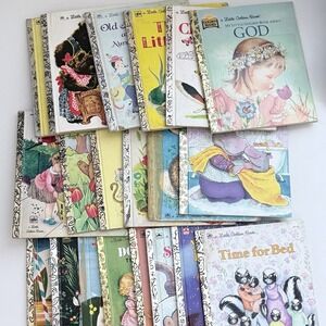 Vintage Little Golden Books Random Mixed Lot Of 20 Various Conditions